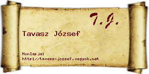 Tavasz József névjegykártya