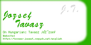 jozsef tavasz business card